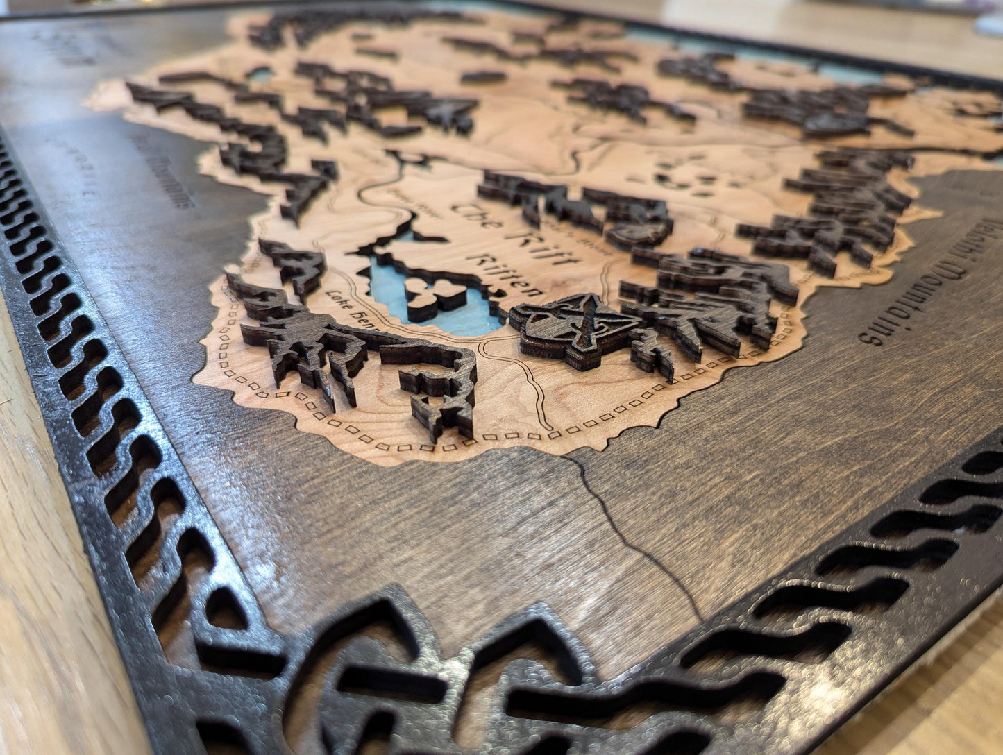 Map of Skyrim - 24"x36" laser cut wood map