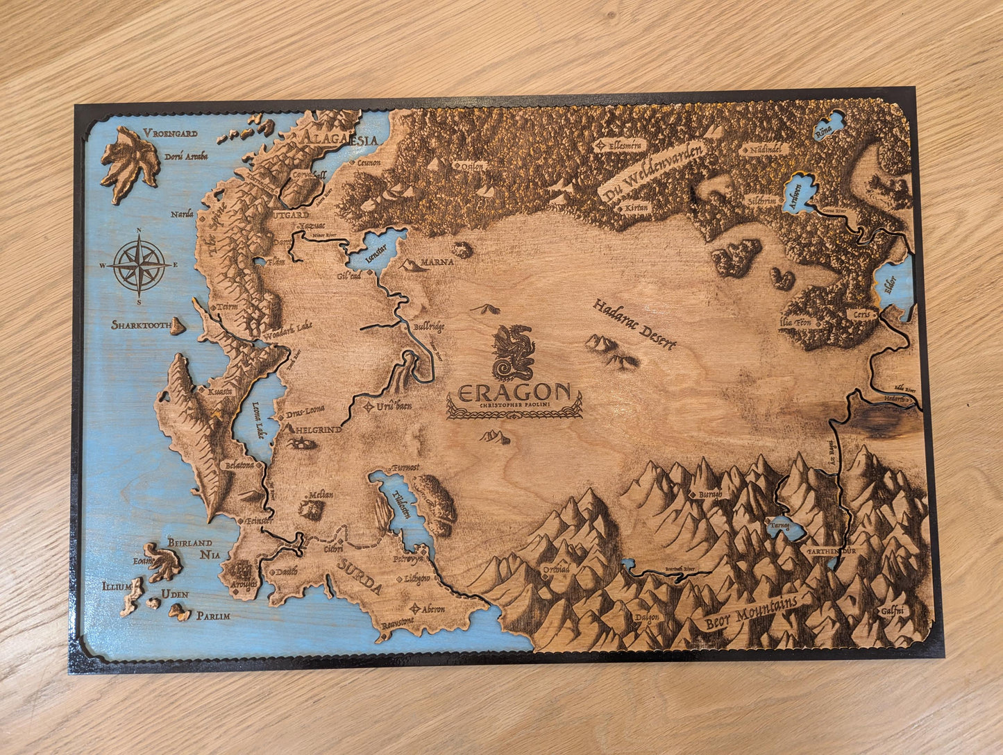 Eragon file 3D, Laser Cut file, SVG, EPS, PDF, Multilayered, File for Laser Cutter, Vector file, Digital, 24x36 in