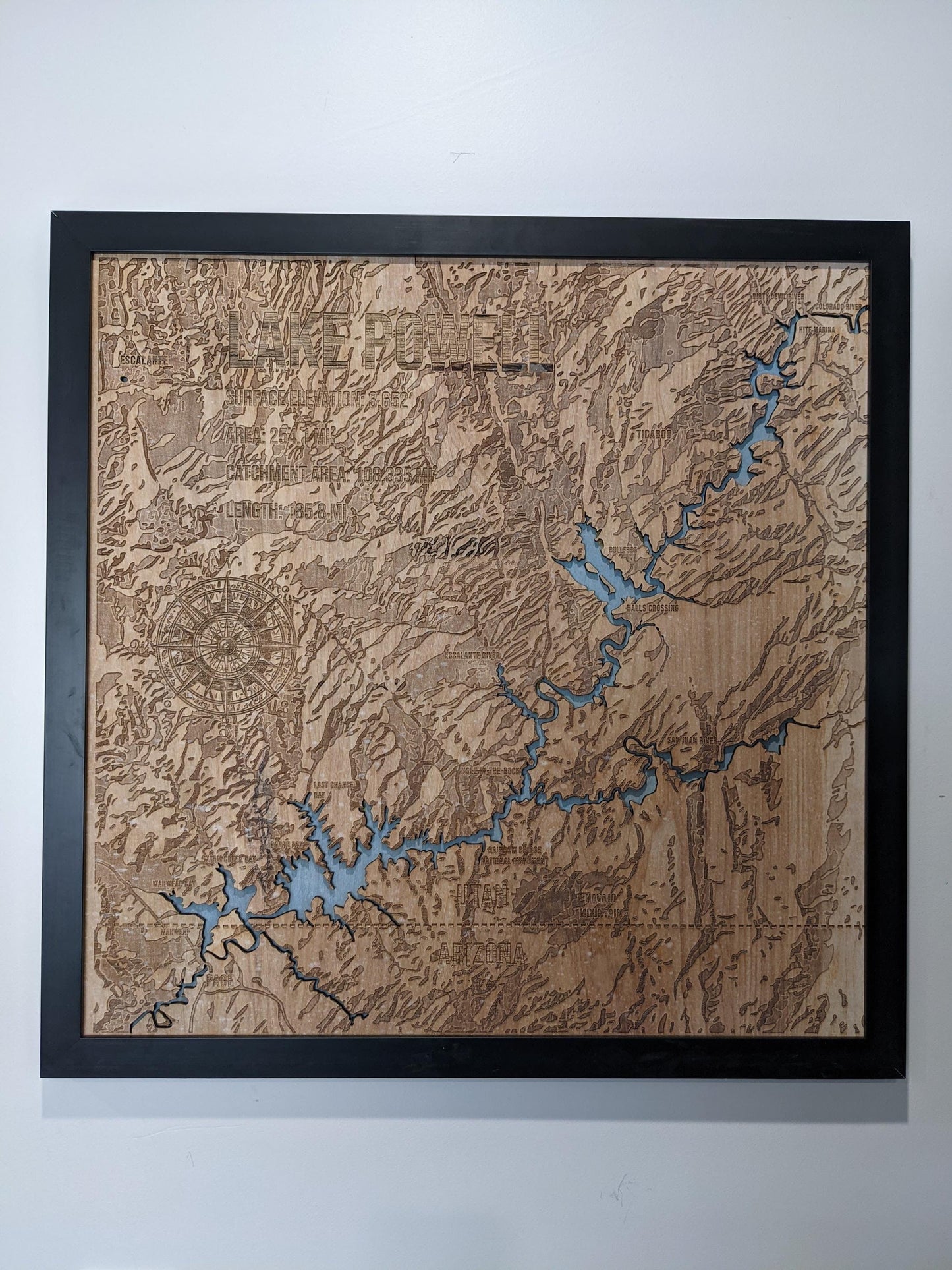 Lake Powell UT / AZ Vector file 3D, Laser Cut file, svg, eps, pdf, Multilayered