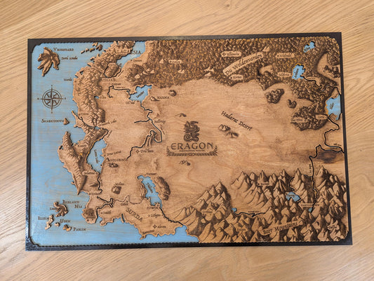 Eragon file 3D, Laser Cut file, SVG, EPS, PDF, Multilayered, File for Laser Cutter, Vector file, Digital, 24x36 in